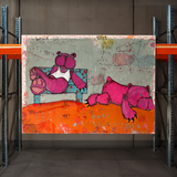 behind the citchen couch