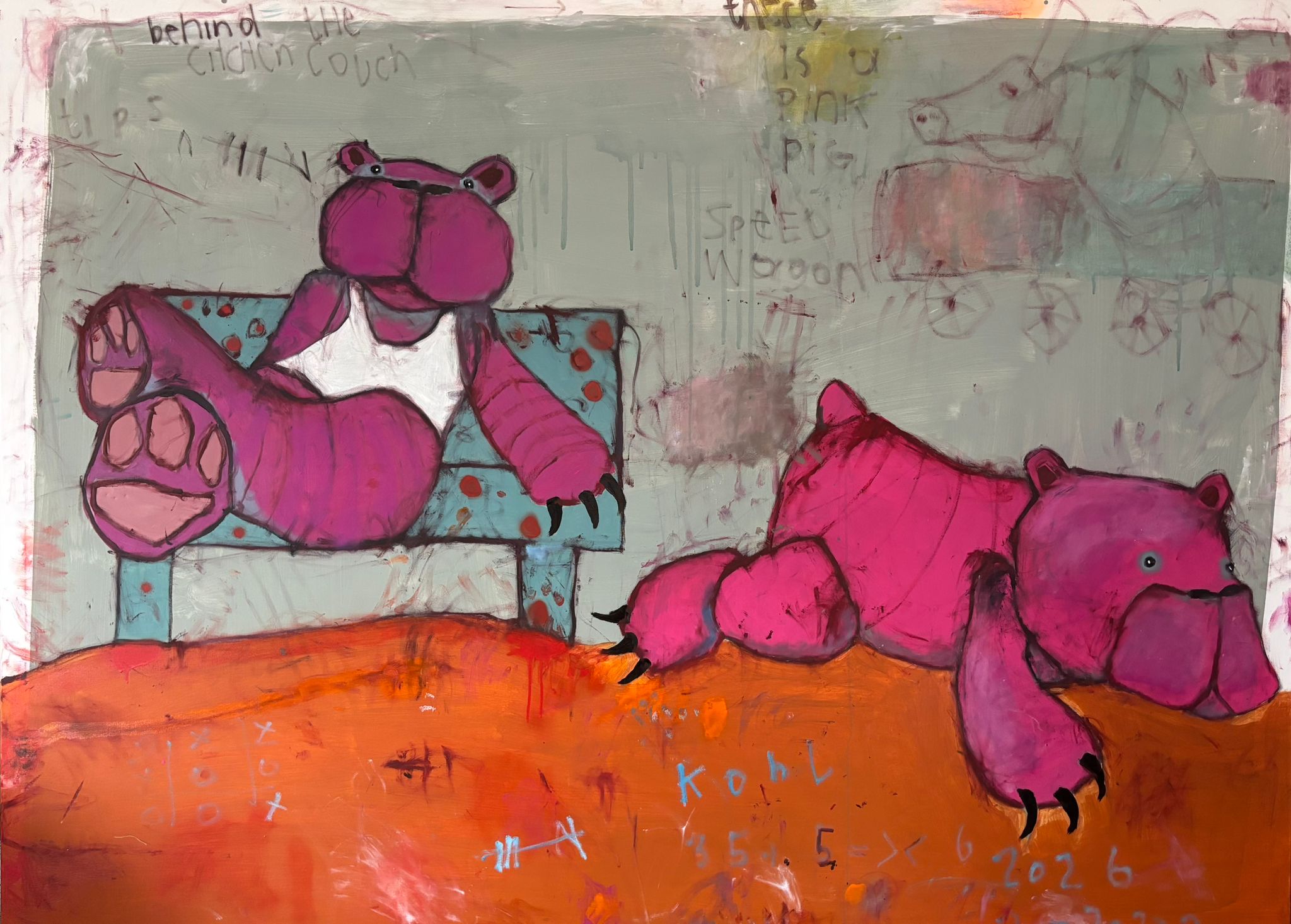 behind the citchen couch